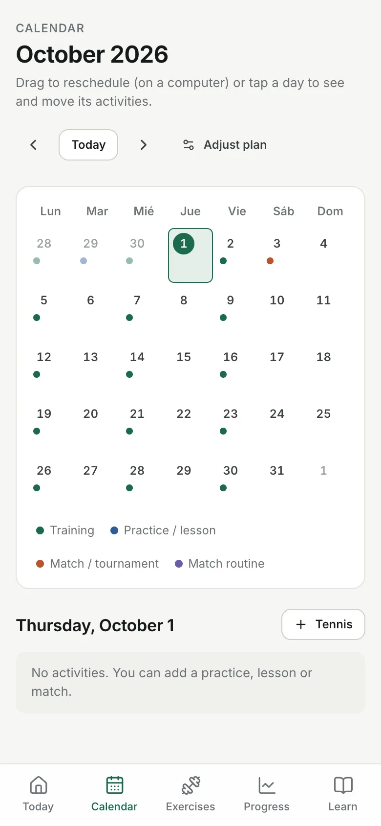 Flexible, guilt-free calendar
