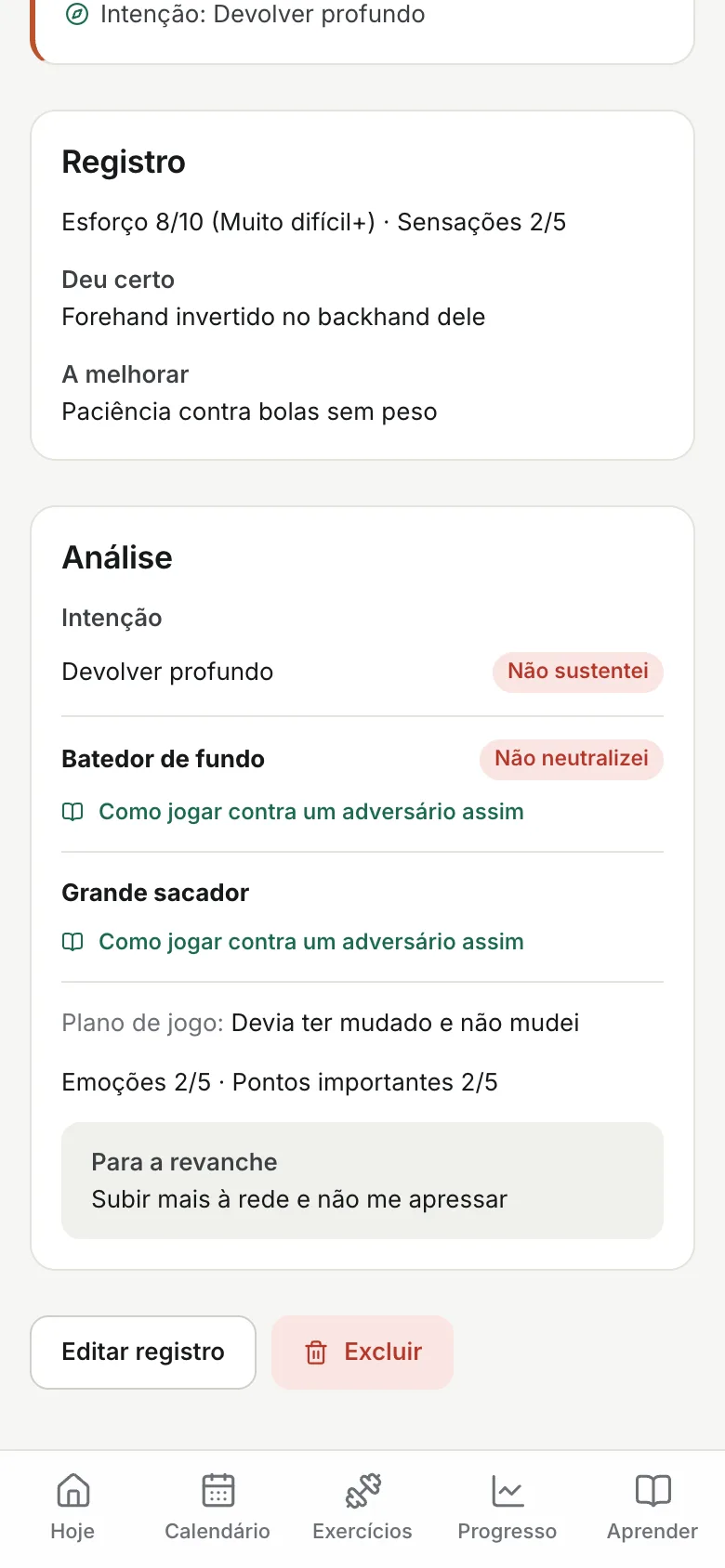 Análise dos seus jogos