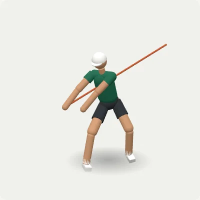 Figura 3D de uma pessoa fazendo um exercício de rotação com elástico